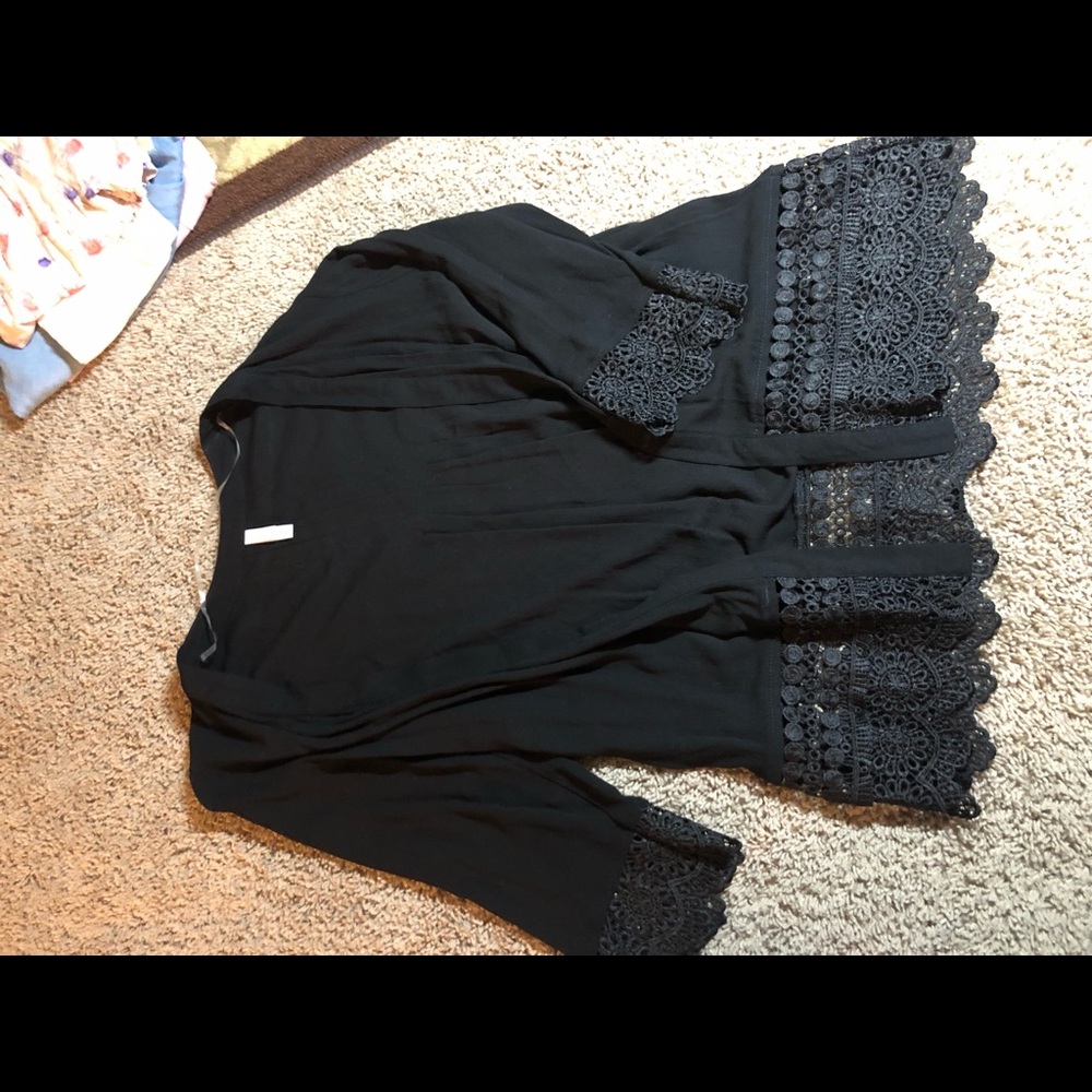 black lace cardigan